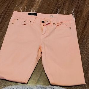 Pink cutoff jeans
